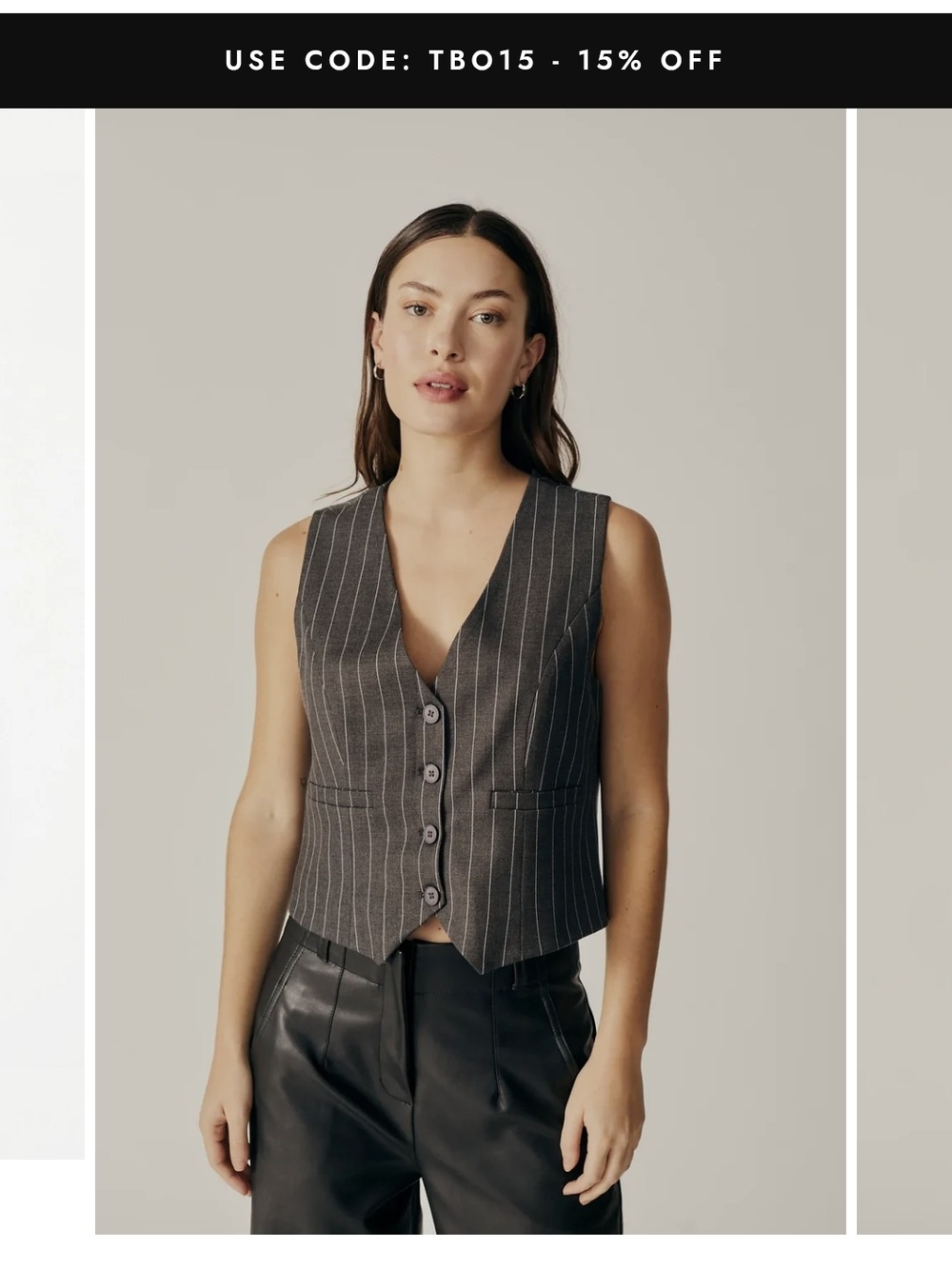 Dèluc Pinstripe Tailored Vest